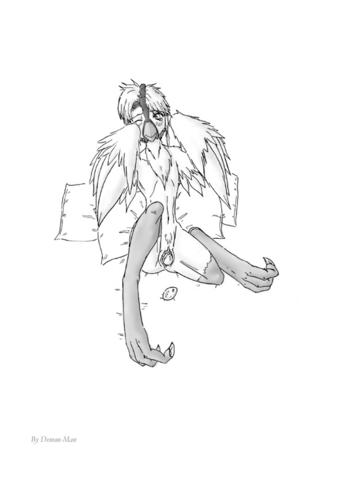 animal_genitalia beak blush cloaca digitigrade egg feathered_wings feathers feet female genitals navel oviposition pillow solo talons toes transformation wings demon-man avian bird chicken galliform gallus_(genus) phasianid low_res monochrome