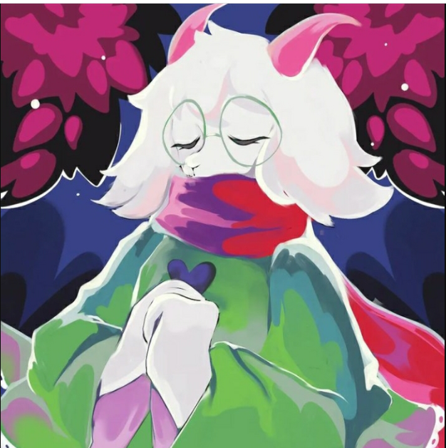 Art by rouxlspng featuring the character Ralsei from Deltarune