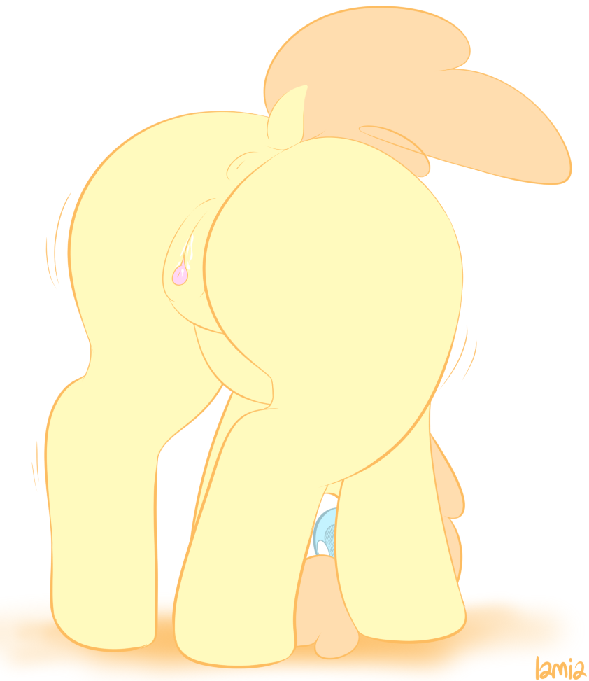 anus baby blue_eyes butt butt_focus clitoral_winking clitoris dock_(anatomy) female feral genitals hair orange_hair presenting pussy solo tail young young_feral lamiaaaa friendship_is_magic hasbro my_little_pony pumpkin_cake_(mlp) equid equine horse mammal pony 2015