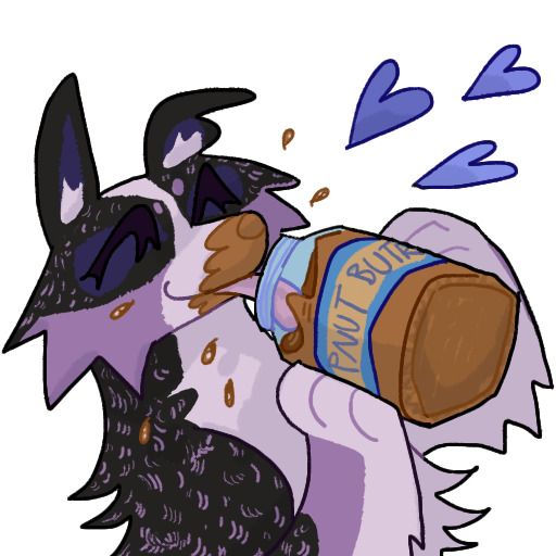 ^_^ ambiguous_gender eating eyes_closed food peanut_butter peanut_butter_cup simple_background smile solo telegram_sticker transparent_background guncht canid canine mammal 1:1 alpha_channel