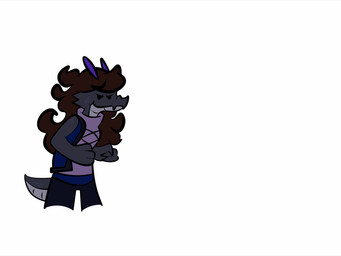 anthro brown_hair female hair simple_animation simple_background solo tail text fogata dungeons_and_dragons hasbro mythology wizards_of_the_coast jaiden_animations zoot_(jaiden_animations) dragon dragonborn_(dnd) mythological_creature mythological_scalie reptile scalie 4:3 animated animated_gif comic_sans hi_res short_playtime spanish_text