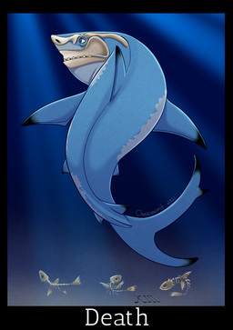 blue_body blue_eyes blue_fin blue_tail bone death dorsal_fin feral fin group male roman_numeral sand shark_tail shark_teeth tail text underwater water chainsxwsmile disney finding_nemo pixar bruce_(finding_nemo) aquatic fish great_white_shark mackerel_shark shark white_shark 2021 english_text hi_res watermark