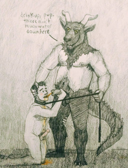 animal_genitalia animal_penis armpit_hair bodily_fluids body_hair collar desperation dialogue dominant dominant_male drinking drinking_urine duo facial_hair genital_fluids genitals goatee golden_shower hell interspecies leash leash_pull male male/male nude peeing penis submissive submissive_male urine urine_in_mouth urine_on_belly urine_on_chest urine_on_ground urine_stream watersports wolfsl bovid caprine crocodile crocodilian demon goat human hybrid mammal reptile scalie hi_res