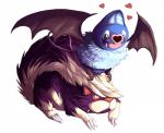 ambiguous_gender duo feral heart_symbol simple_background smile white_background ocelotlrama nintendo pokemon bat generation_5_pokemon mammal mephitid pokemon_(species) swoobat digital_media_(artwork)