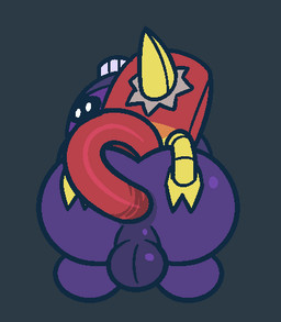 anal anal_penetration backsack balls beak butt chip_bag duo feet food genitals male male/male penetration penile penile_penetration penis penis_in_ass prehensile_penis purple_body red_penis reverse_perching_position soda_bottle talons toes gemsum chips_(gemsum) soda_(gemsum) avian food_creature humanoid 2025 animated loop low_res seamless_loop