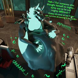 3_heads anthro anthro_pred belly big_belly dialogue digestion duo fatal_vore green_body hair male male/male multi_head muscular muscular_anthro muscular_male oral_vore organs overweight overweight_male rumbling_stomach sound_effects stomach tail teeth text vore malunisisos epic_games european_mythology fortnite greek_mythology mythology cerberus_(fortnite) invader_(invaderthegator) alligator alligatorid canid canid_demon canine canis cerberus crocodile crocodilian demon hellhound lizard mammal mythological_canine mythological_creature reptile scalie 1:1 3d_(artwork) digital_media_(artwork) english_text hi_res