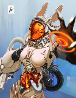 anthro armor breasts circuit claws female looking_down machine medium_breasts non-mammal_breasts raised_arm robotic robotic_arms robotic_hand robotic_legs solo wire wired deadbyblur humanoid hybrid robot robot_anthro robot_humanoid unknown_species hi_res