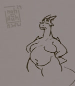 anthro anthro_pred belly big_belly big_breasts breasts burping butt death dialogue digestion duo ear_piercing fatal_vore female gynomorph horn intersex male male/female navel nude open_mouth oral_vore piercing rapid_digestion rumbling_stomach scales simple_background size_difference solo sound_effects tail text thick_thighs unwilling_prey vore weight_gain nohunuh sound_warning mythology vore_day nora_(nohunuh) dragon kobold mythological_creature mythological_scalie scalie animated digital_media_(artwork) english_text hi_res short_playtime sound webm