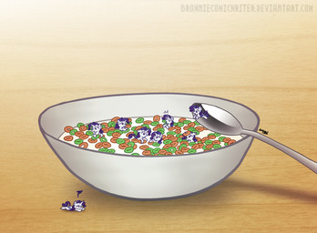 bowl cereal clone container cutlery female feral food furniture group horn humor kitchen_utensils micro milk spoon table tools conditional_dnp greenlinzerd friendship_is_magic hasbro my_little_pony mythology rarity_(mlp) equid equine horse mammal mythological_creature mythological_equine pony unicorn 2015 hi_res