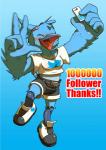 anthro beak blue_body blue_feathers breasts cellphone electronics feathers female holding_cellphone holding_object holding_phone holding_smartphone non-mammal_breasts open_mouth phone smartphone smile solo twitter_logo uvula nakayan twitter tweetfur avian bird 2019 2d_animation animated meme short_playtime