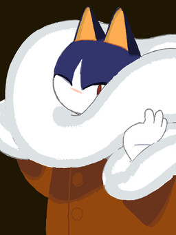 anthro biped blue_body blue_fur clothed clothing coat countershading fur fur_markings gloves_(marking) looking_at_viewer male markings one_eye_closed parka solo topwear white_body white_fur qs75834 animal_crossing nintendo rover_(animal_crossing) felid feline mammal 3:4 digital_media_(artwork) portrait