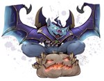 ambiguous_gender anthro bat claws feet feral food fruit halloween hindpaw holidays kredri league_of_legends mammal paws plant pumpkin riot_games solo tencent toes