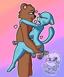 4_fingers anthro anthro_on_anthro anthro_penetrated anthro_penetrating anthro_penetrating_anthro arm_tuft bent_leg big_breasts big_eyes biped black_eyebrows black_markings black_nose blue_body blue_breasts blue_fur blue_tail breasts brown_body brown_ears brown_eyes brown_fur canon_x_oc cheek_tuft closed_smile curvy_figure duo ears_down eye_contact eyebrows eyelashes eyes_mostly_closed facial_markings facial_tuft female female_penetrated fingers from_front_position fur fur_tuft gradient_background half-closed_eyes hand_on_another's_butt hand_on_butt head_markings heart_symbol hearts_around_body holding_another holding_partner humanoid_hands interspecies iris light_body light_fur logo long_eyelashes looking_at_another looking_at_partner male male/female male_penetrating male_penetrating_female markings mature_anthro mature_female monotone_body monotone_fur monotone_tail mouth_closed muzzle_(marking) narrowed_eyes no_pupils nude nude_anthro nude_female nude_male obscured_penetration outline penetration pink_inner_ear pink_nose pivoted_ears sex shoulder_tuft side_view simple_background smile smiling_at_another smiling_at_partner snout stand_and_carry_position standing standing_sex straight_legs tail thick_thighs tuft vaginal vaginal_penetration whisker_markings white_eyes white_heart white_markings white_outline onixsea cartoon_network the_amazing_world_of_gumball mary_senicourt nicole_watterson bear domestic_cat felid feline felis mammal 2025 5:6 artist_logo digital_drawing_(artwork) digital_media_(artwork) hi_res