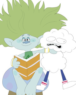 3_toes 4_fingers barefoot bent_arm bent_legs black_eyes blue_body blue_eyebrows blue_legs blue_skin book closed_smile clothed clothed_humanoid clothed_male clothing cloud derp_eyes duo eyebrows eyewear feet fingers footwear fungus glasses green_clothing green_hair green_sweater green_sweater_vest green_topwear green_vest grey_lips hair humanoid_pointy_ears humor larger_humanoid larger_male lidded_eyes lips long_hair male male_humanoid messy_hair mouth_closed mushroom noseless not_furry open_book open_mouth pointy_ears reading reading_book simple_background sitting_on_mushroom size_difference smaller_male smile socks straight_arm surprised sweater sweater_vest teeth thin_eyebrows throat_grab toes tongue topwear vest white_background white_body white_clothing white_footwear white_socks white_tongue yellow_wristband wolflly10 dreamworks trolls_(dreamworks) clay_(trolls) cloud_guy air_creature elemental_creature humanoid living_cloud troll_(mythology) troll_(trolls) 2024 absurd_res digital_drawing_(artwork) digital_media_(artwork) english_description flat_colors hi_res