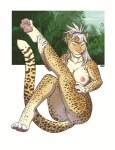 2011 anthro anus biped breasts felid female genitals grey_hair hair hindpaw iggi jaguar licking licking_lips licking_own_lips looking_at_viewer mammal nipples nude pantherine paws pinup pose pussy self_lick sitting solo tail tongue tongue_out