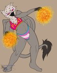 anthro bulge cheerleader clothing eyeshadow flat_chested lgbt_pride makeup pom_poms pride_color_clothing pride_color_underwear pride_colors solo transgender_pride_colors underwear philfox mythology gallagher_(fursona) avian gryphon mythological_avian mythological_creature trans_(lore) trans_woman_(lore)