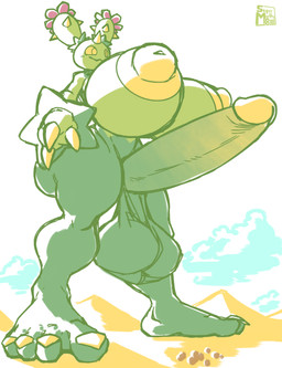 anthro balls big_balls big_breasts big_feet big_penis breasts feet genitals gynomorph huge_balls huge_breasts huge_penis humanoid_feet hyper hyper_balls hyper_breasts hyper_genitalia hyper_penis intersex macro penis plantigrade solo supermattym8 nintendo pokemon generation_5_pokemon maractus pokemon_(species) absurd_res hi_res