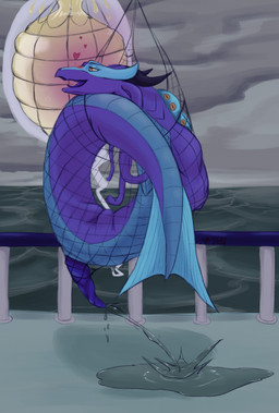 animal_genitalia animal_penis blue_body blush bodily_fluids caught clear_urine clothing erection feral feral_peeing fishnet_clothing genital_fluids genitals horn male male_peeing multicolored_body open_mouth open_smile peeing peeing_on_ground penis purple_body purple_penis serpentine ship smile solo two_tone_body urine urine_on_ground urine_pool urine_stream vehicle watercraft watersports yellow_eyes valrionwrites marine sea_serpent 2026 digital_media_(artwork) hi_res