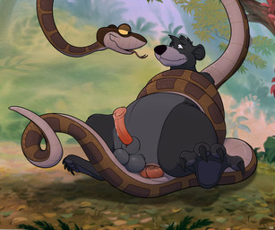 2_penises anal animal_genitalia animal_penis anthro anus balls bound countershading double_penetration duo erection eye_contact feral forest forked_tongue genitals hemipenes jungle looking_at_another male male/male male_anthro male_feral multi_genitalia multi_penis outside penetration penis plant semi-anthro sex tongue tree ursine_genitalia ursine_penis mcfan disney the_jungle_book baloo kaa_(jungle_book) bear indian_python mammal python reptile scalie sloth_bear snake ursine hi_res
