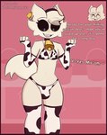 animal_print anthro bikini bulge clothing cow_print cowbell duo female legwear male male/female shaking swimwear text thigh_highs two-piece_swimsuit euphorica austin_(euphorica) sophie_(euphorica) felid mammal absurd_res hi_res