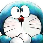 anthro blue_body blue_fur front_view fur looking_at_viewer machine male red_nose simple_background solo whiskers white_background white_body white_fur mt_tg doraemon doraemon_(character) domestic_cat felid feline felis mammal robot 1:1 2016 digital_media_(artwork) shaded