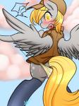2013 anthro anthrofied azugarlic blonde_hair blush butt clothing cloud cutie_mark derpy_hooves_(mlp) equine female friendship_is_magic fur grey_fur hair hat horse mammal my_little_pony open_mouth outside panties pegasus pony pussy pussy_juice sky solo underwear wings yellow_eyes
Rating: Explicit
Score: 15
User: lemongrab
Date: February 26, 2014