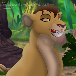 female feral oral pokeball solo swallowing swallowing_pokeball tongue tongue_out vore king_hg_21 disney nintendo pokemon the_lion_guard the_lion_king skyla_(king_hg_21) felid lion mammal pantherine absurd_res hi_res