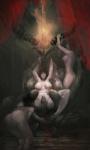 baphomet blood breasts demon erection female fire foursome group group_sex horn interspecies joepee89 male nude penis sex traditional_media watercolor
Rating: Explicit
Score: 1
User: Munkelzahn
Date: April 23, 2014
