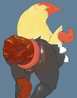 anthro anus balls big_anus black_body black_fur blue_background blush body_blush butt butt_blush dipstick_tail excessive_feces eyebrows feces fur genitals glistening glistening_balls glistening_butt glistening_genitalia huge_anus hyper hyper_anus hyper_feces inner_ear_fluff male male_pooping markings nude nude_anthro nude_male open_mouth pooping pooping_on_floor puffy_anus raised_eyebrows raised_tail red_body red_eyes red_fur red_inner_ear_fluff red_sclera scatplay simple_background spread_anus spreading surprised tail tail_markings thick_thighs tuft white_body white_fur wide_eyed yellow_body yellow_fur tiosqr nintendo pokemon braixen generation_6_pokemon pokemon_(species) hi_res