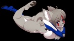 anthro butt crossgender female fur grey_body grey_fur machine pawpads paws simple_background solo transparent_background unknown_artist aldaric canid canine fox mammal 16:9 alpha_channel