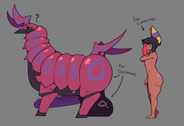 balls big_balls big_butt big_penis black_hair butt duo femboy feral genitals hair huge_balls huge_penis humanoid_genitalia humanoid_penis male nude penis question_mark text cuchuflin evil_container nintendo pokemon andre_(cuchuflin) animal_humanoid arachnid arachnid_humanoid arthropod arthropod_humanoid generation_5_pokemon humanoid pokemon_(species) scolipede 2025 absurd_res english_text hi_res