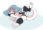 3_toes <3 arm_warmers blush claws clothed clothing collar digitigrade dragon fizzle_(mlp) friendship_is_magic hair hindpaw looking_at_viewer lying male my_little_pony navel on_back panties paws pillow presenting red_hair shy skimpy solo spreading stockings the_secret_cave toeless_socks underwear white_body wings
Rating: Questionable
Score: 17
User: FeuerSeife
Date: October 20, 2013