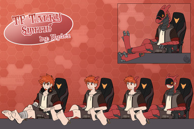 anklet anthro bottomwear chair clothed clothing desk electronics eye_scar facial_hair facial_scar feet foot_focus furniture gaming_chair goatee hair headphones headphones_around_neck hoodie human_to_anthro jewelry male mid_transformation orange_eyes paws red_hair scar shirt shorts species_transformation table topwear transformation transformation_sequence white_body white_skin zgf_gaming ra'zim human mammal synth_(vader-san) 2025 3:2 absurd_res hi_res