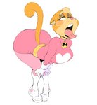 anthro clothing female gloves go-go_boots handwear lidded_eyes open_mouth simple_background solo tight_clothing tongue tongue_out white_background wide_hips vimhomeless lilly_(vimhomeless) domestic_cat felid feline felis mammal absurd_res hi_res