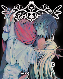 anthro black_background blonde_hair blue_body blue_hair blue_skin bodily_fluids brown_body brown_fur clothing dress duo female fur hair horn male simple_background tears white_clothing white_dress goomyloid deltarune undertale_(series) kris_dreemurr noelle_holiday deer human mammal new_world_deer reindeer 2025 absurd_res hi_res nonbinary_(lore)