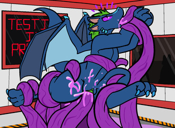 anal andromorph anthro bdsm bodily_fluids bondage bound cum genital_fluids genitals hypnosis intersex laboratory mind_control nude penetration science sex solo tail tentacles vaginal vaginal_penetration vulva wings trout_(artist) mythology dragon mythological_creature mythological_scalie scalie 2018