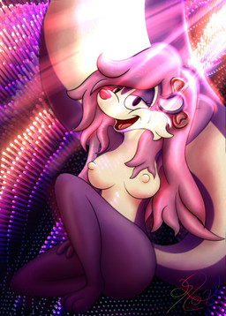 accessory anthro bow_ribbon breasts female hair_accessory hair_bow hair_ribbon lights nipples nude ribbons solo conditional_dnp lobofeo tiny_toon_adventures warner_brothers fifi_la_fume mammal mephitid skunk striped_skunk absurd_res hi_res
