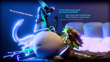 anal anal_penetration animal_genitalia animal_penis anthro belly belly_expansion big_belly big_penis blue_body blush bodily_fluids close_to_bursting colored_cum condom condom_balloon cum cum_from_mouth cum_in_ass cum_in_mouth cum_inflation cum_inside cum_through cumshot duo ejaculation equine_genitalia equine_penis erection excessive_cum excessive_genital_fluids expansion eyes_closed filled_condom fur genital_fluids genitals glowing glowing_cum green_penis hair huge_belly hyper hyper_belly hyper_inflation imminent_popping implied_popping inflation leaking_cum machine male male/male male_penetrated male_penetrating male_penetrating_male nude orgasm penetration penile penis purple_cum screen_eyes sex sexual_barrier_device tail text thick_thighs unusual_bodily_fluids unusual_cum unusual_genital_fluids white_body vaqueroserg damians_(damians127) nova_(vaqueroserg) android novabeast robot scalie synth_(vader-san) 16:9 3d_(artwork) digital_media_(artwork) hi_res widescreen