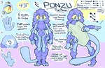 2_toes 4_arms 4_fingers 6_eyes ambiguous_gender anthro arm_fur arm_tuft blue_background blue_body blue_fur butt chest_fur clothing featureless_crotch feet fingers front_view fur green_clothing hair leg_fur leg_tuft long_tail multi_arm multi_eye multi_limb naturally_censored orange_eyes pupils purple_background purple_body purple_fur purple_hair simple_background slit_pupils solo tail text toes tuft yellow_sclera nikksilil ponzu_(nikksilil) paxa_(nikksilil) hi_res model_sheet