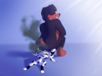 anthro duo fart fart_cloud fart_fetish farting_on_another farting_on_face female feral toony bunnynebula_(artist) 101_dalmatian_street 101_dalmatians disney dolly_(101_dalmatians) roxy_(101_dalmatians) canid canine canis dalmatian domestic_dog mammal mastiff molosser rottweiler 4:3 hi_res