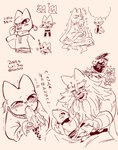 4_fingers anthro black_eyes blush bodily_fluids clothing crossed_legs elderly_male embarrassed eyewear feet fingers glasses group hair half-closed_eyes happy holding_banana looking_at_another male narrowed_eyes one_eye_closed open_mouth sad serious shaking suggestive_eating tears teeth text tied_hair toes topwear trembling young young_anthro young_male syo0x0 nine_sols red_candle_games sony_corporation sony_interactive_entertainment jiequan_(nine_sols) jietong_(nine_sols) lear_(nine_sols) toro_inoue yi_(nine_sols) felid feline mammal solarian 2025 hi_res japanese_description japanese_text translation_request