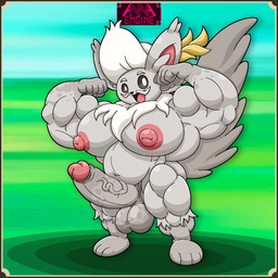 5_fingers abstract_background anthro anthrofied ball_markings balls barazoku biceps big_balls big_muscles big_pecs big_penis big_tail brown_eyes clothing ear_tuft erection eyebrows facial_hair feet fingers flexing flexing_bicep flexing_both_biceps flexing_muscles fluffy fluffy_chest fluffy_tail foreskin french front_view fur fur_markings genital_markings genitals grey_body grey_fur grey_penis grey_tail hair happy hat hat_only headgear headgear_only headwear headwear_only huge_muscles huge_pecs humanoid_genitalia humanoid_penis leg_tuft male markings mostly_nude multicolored_body multicolored_fur musclegut muscular muscular_anthro muscular_arms muscular_legs muscular_male muscular_thighs musketeer mustache nipples open_mouth paws pecs penis pink_nipples pokemorph pose retracted_foreskin saggy_balls shortstack shortstack_male small_but_hung smile smiling_at_viewer solo spots spotted_arms spotted_balls spotted_body spotted_fur spotted_genitalia spotted_markings spotted_penis standing tail tuft two_tone_body two_tone_fur vein veiny_penis white_body white_body_hair white_eyebrows white_facial_hair white_fur white_hair annaengine fakemon nintendo pokemon fan_character chinchilla chinchillid cinccino generation_5_pokemon mammal minccino pokemon_(species) rodent 1:1 absurd_res digital_drawing_(artwork) digital_media_(artwork) hi_res