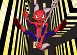 anthro building car cosplay male perspective solo tail vehicle web_swinging window blackmore marvel spider-man_(series) rodolfo_sanchez canid canine canis iberian_wolf mammal wolf hi_res