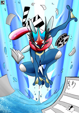 action_pose amphibious anthro attack dynamic_effects electricity fusion lightning male pokemon_fusion pose solo water aurexlemandarin nintendo pokemon ash-greninja amphibian amphibian_humanoid animal_humanoid frog frog_humanoid generation_6_pokemon greninja humanoid pokemon_(species) absurd_res hi_res