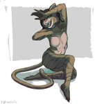 5_fingers anthro blue_eyes fangs female fingers nude solo tasteful_nudity teeth enkiefa microsoft the_elder_scrolls s'kriiva felid khajiit mammal 1:1 hi_res