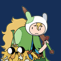 anthro blonde_hair bodily_fluids bone cloak clothing dewlap_(anatomy) duo eye_bags food frown garlic hair holding_melee_weapon holding_object holding_sword holding_weapon jowls male melee_weapon plant ponytail scar skull sweat sword toony vegetable weapon discount-supervillain adventure_time cartoon_network finn_the_human jake_the_dog canid canine canis domestic_dog human mammal 1:1 alpha_channel
