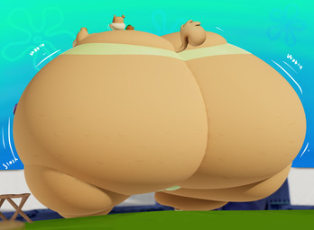 anthro big_butt blue_sky bottomwear brown_body brown_ears brown_tail burger butt clothing eating eating_food female flower_cloud_(spongebob) food grass green_clothing green_panties green_underwear holding_food holding_object huge_butt huge_thighs hyper hyper_butt hyper_thighs morbidly_obese morbidly_obese_anthro morbidly_obese_female motion_lines multicolored_body obese obese_anthro obese_female overweight overweight_anthro overweight_female panties plant presenting presenting_hindquarters purple_bottomwear purple_clothing purple_skirt rear_view skirt sky solo tail tan_body thick_thighs tight_clothing two_tone_body underwear weight_gain player12745 nickelodeon spongebob_squarepants sandy_cheeks mammal rodent sciurid tree_squirrel 2025 3d_(artwork) absurd_res colored digital_media_(artwork) hi_res shaded
