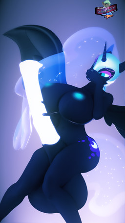 animal_genitalia animal_penis anthro balls big_balls big_breasts big_penis bioluminescence bioluminescent_penis black_balls black_breasts blue_eyes breasts covering covering_mouth cutie_mark equine_genitalia equine_penis eyeshadow genitals glowing glowing_genitalia glowing_penis gynomorph horn huge_balls huge_penis hyper hyper_balls hyper_genitalia hyper_penis intersex makeup medial_ring nipples penis pent_up pose pupils purple_eyeshadow slit_pupils solo wing_boner wings woobaloo friendship_is_magic hasbro my_little_pony mythology nightmare_moon_(mlp) equid equine mammal mythological_creature mythological_equine winged_unicorn 2020 3d_(artwork) 4k 9:16 absurd_res digital_media_(artwork) hi_res