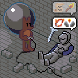 bottomwear brick brick_floor brick_wall brown_body brown_fur clothed clothing controller dialogue_box full_armor fur game_controller iconography iron_ball light light_beam loincloth loincloth_only melee_weapon short_loop sword topless wall_(structure) weapon kawa_kir_(artist) pinscher_5d oscar_of_astora pinscher_(pinscher_5d) canid canine canis domestic_dog mammal pinscher 1:1 animated digital_media_(artwork) pixel_(artwork) pixel_animation