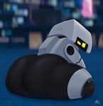 balls big_butt butt eyebrows flexible genitals glistening glistening_butt huge_butt looking_at_viewer looking_back machine male not_furry on_ground raised_eyebrow solo splits spread_legs spreading thick_thighs white_body yellow_eyes brouva disney pixar wall-e m-o_(wall-e) microbe_obliterator robot 2022 digital_drawing_(artwork) digital_media_(artwork) hi_res